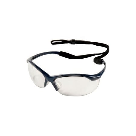 Honeywell North Safety Glasses, Uvextra AF, HC, Silver Mirror, Clear, Gray Lens, Metallic Blue Frame 11150905